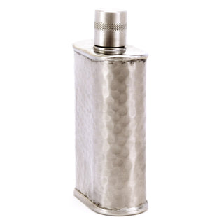 Wolf Hammered Stainless Steel Flask – Bold Handcrafted Design