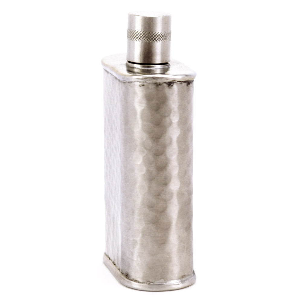 Wolf Hammered Stainless Steel Flask – Bold Handcrafted Design