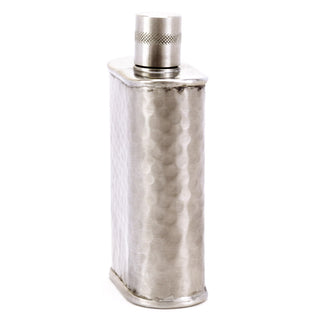 Wolf Hammered Stainless Steel Flask – Bold Handcrafted Design