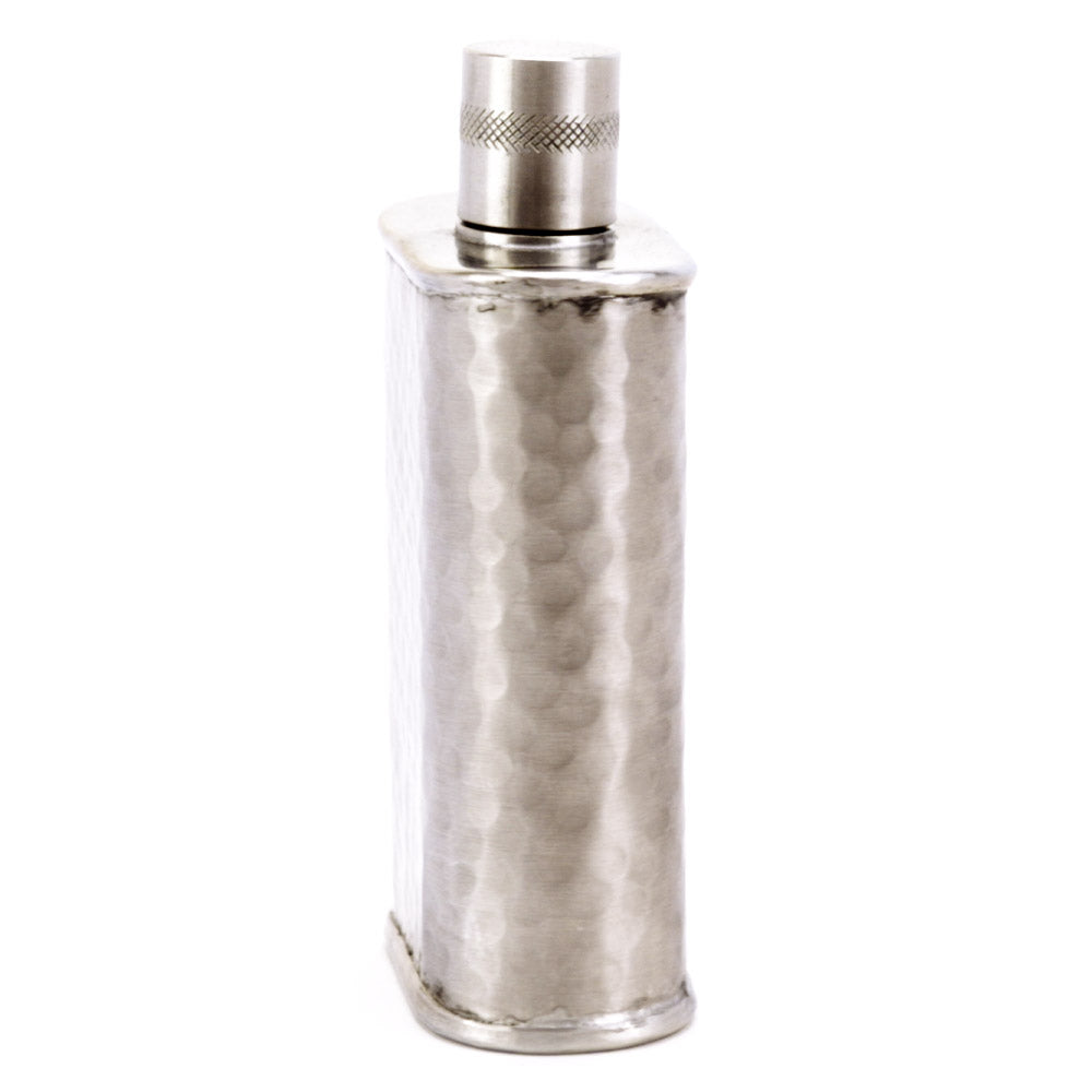 Wolf Hammered Stainless Steel Flask – Bold Handcrafted Design