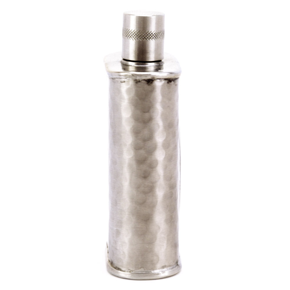 Wolf Hammered Stainless Steel Flask – Bold Handcrafted Design