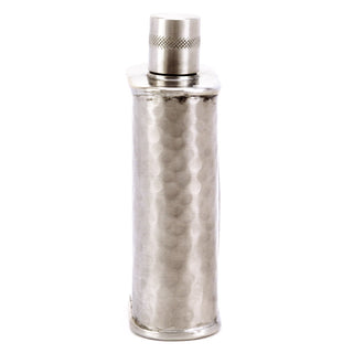 Wolf Hammered Stainless Steel Flask – Bold Handcrafted Design
