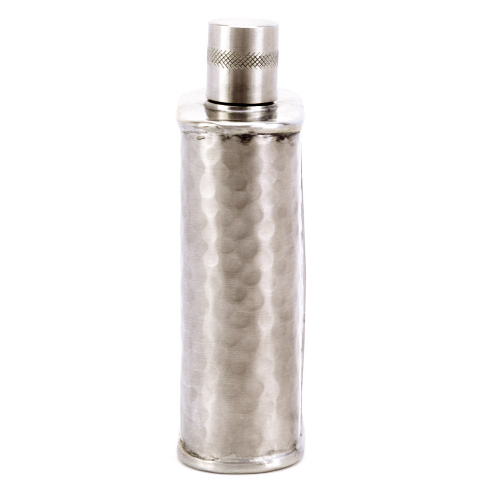 Wolf Hammered Stainless Steel Flask – Bold Handcrafted Design