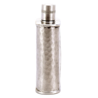 Wolf Hammered Stainless Steel Flask – Bold Handcrafted Design