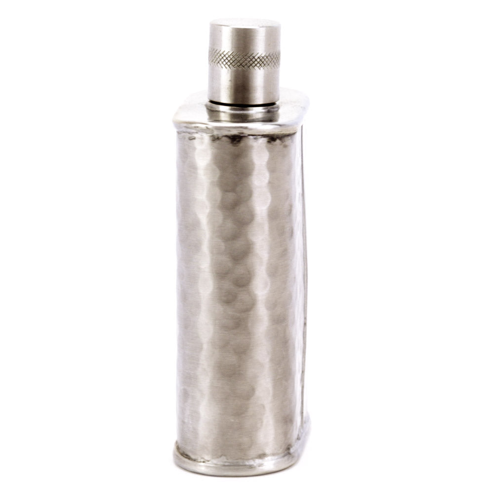 Wolf Hammered Stainless Steel Flask – Bold Handcrafted Design
