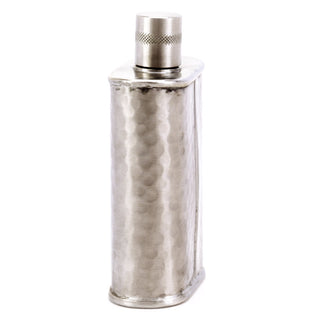 Wolf Hammered Stainless Steel Flask – Bold Handcrafted Design
