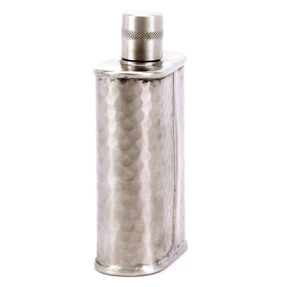 Wolf Hammered Stainless Steel Flask – Bold Handcrafted Design