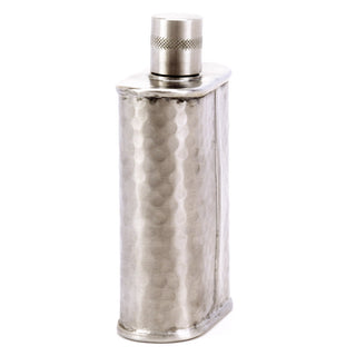 Wolf Hammered Stainless Steel Flask – Bold Handcrafted Design