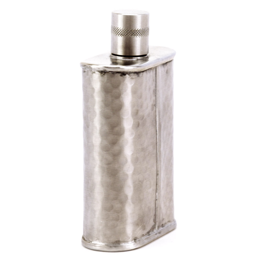 Wolf Hammered Stainless Steel Flask – Bold Handcrafted Design