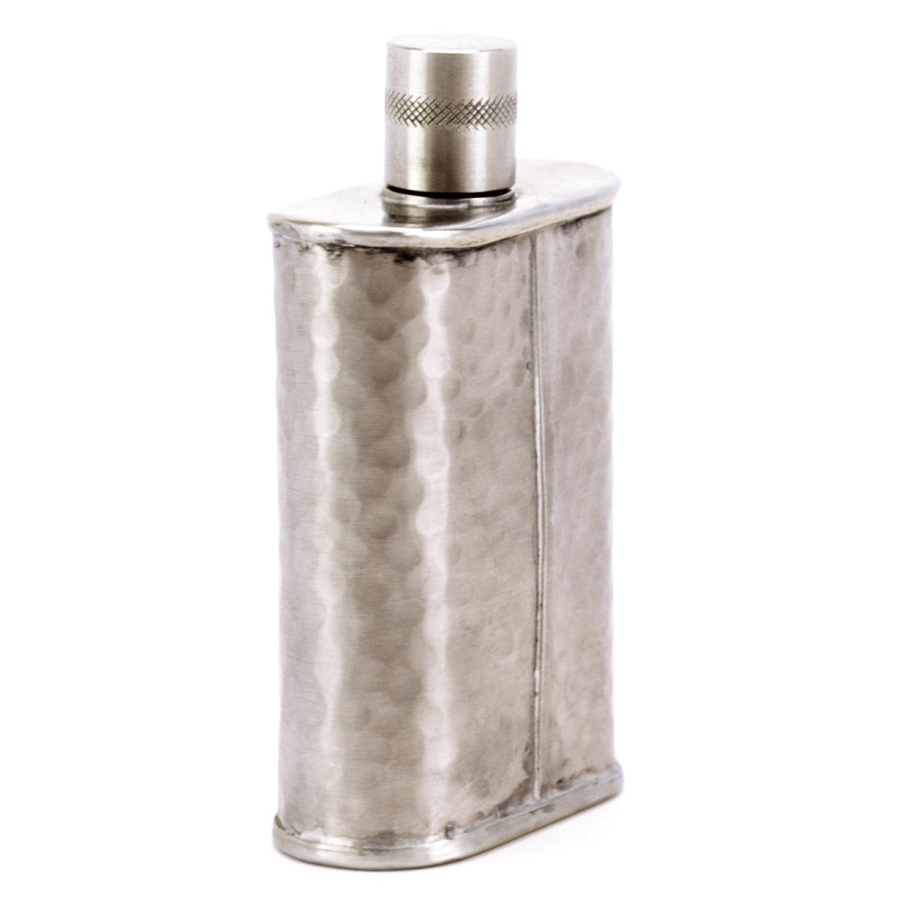 Wolf Hammered Stainless Steel Flask – Bold Handcrafted Design