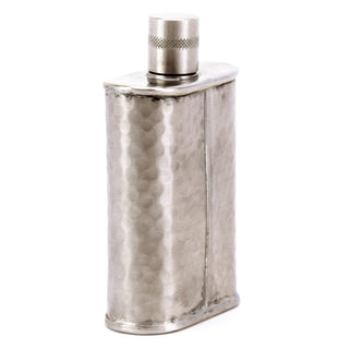Wolf Hammered Stainless Steel Flask – Bold Handcrafted Design