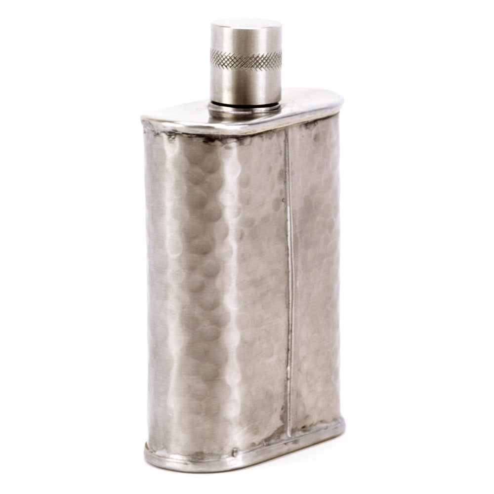 Wolf Hammered Stainless Steel Flask – Bold Handcrafted Design