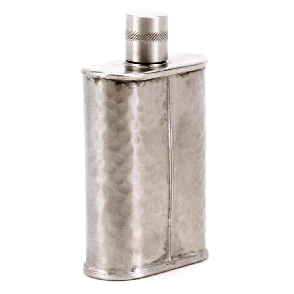 Wolf Hammered Stainless Steel Flask – Bold Handcrafted Design