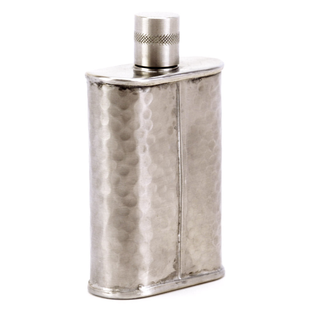 Wolf Hammered Stainless Steel Flask – Bold Handcrafted Design