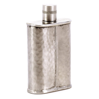 Wolf Hammered Stainless Steel Flask – Bold Handcrafted Design