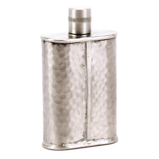 Wolf Hammered Stainless Steel Flask – Bold Handcrafted Design