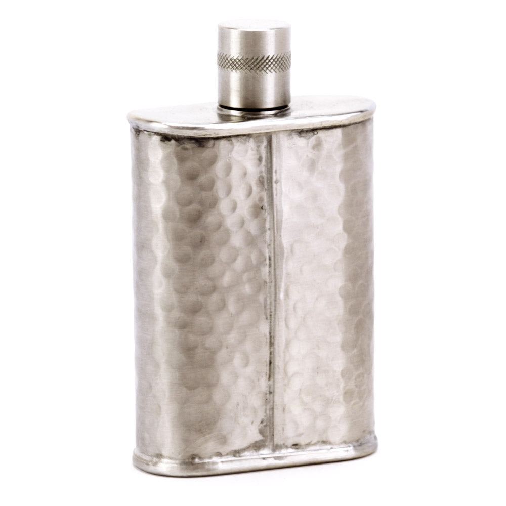 Wolf Hammered Stainless Steel Flask – Bold Handcrafted Design