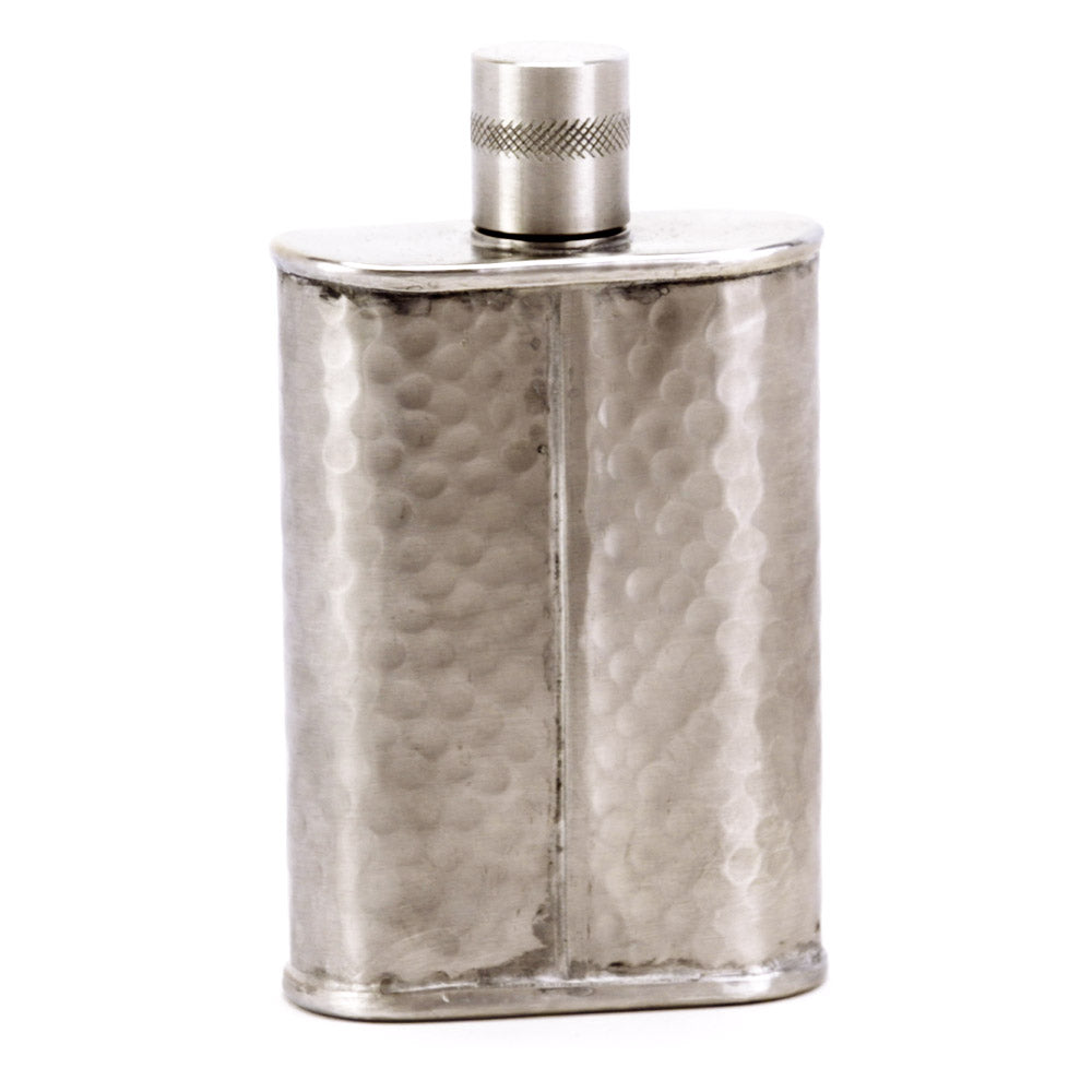 Wolf Hammered Stainless Steel Flask – Bold Handcrafted Design