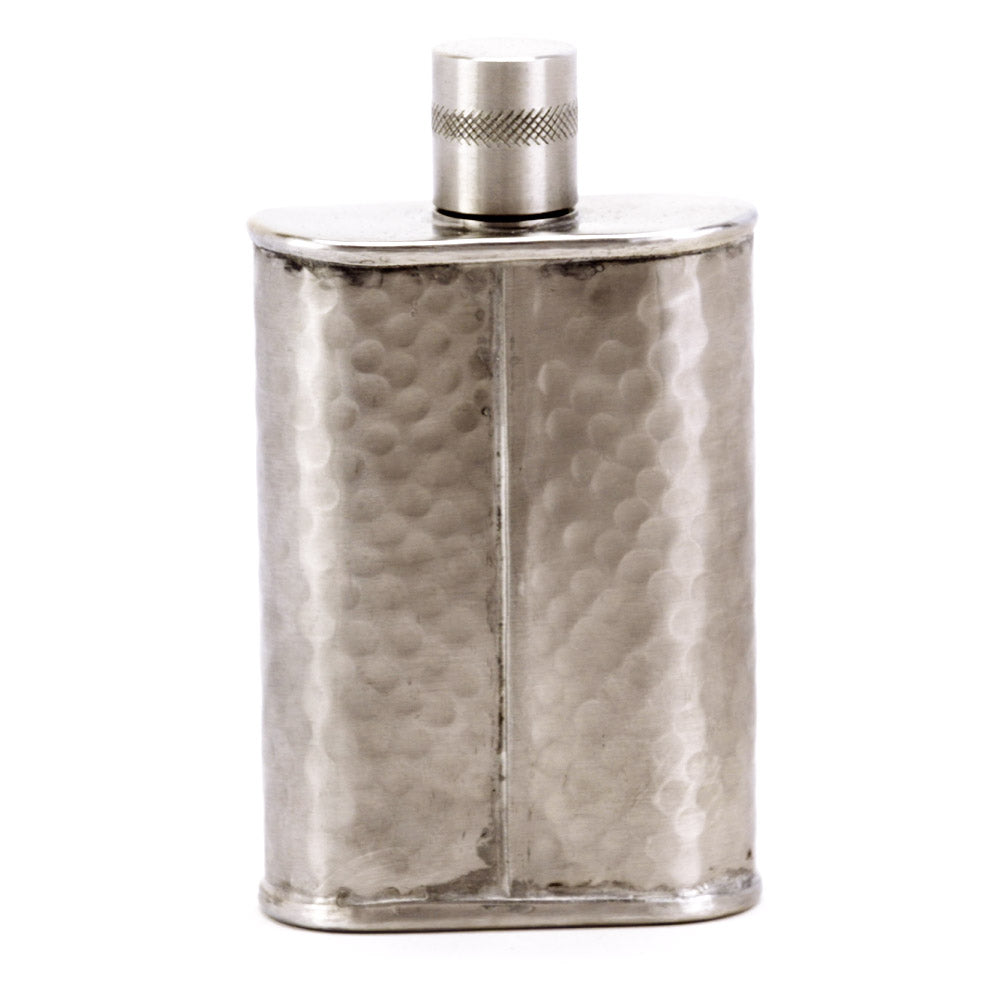 Wolf Hammered Stainless Steel Flask – Bold Handcrafted Design