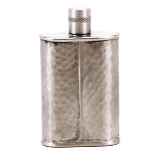 Wolf Hammered Stainless Steel Flask – Bold Handcrafted Design