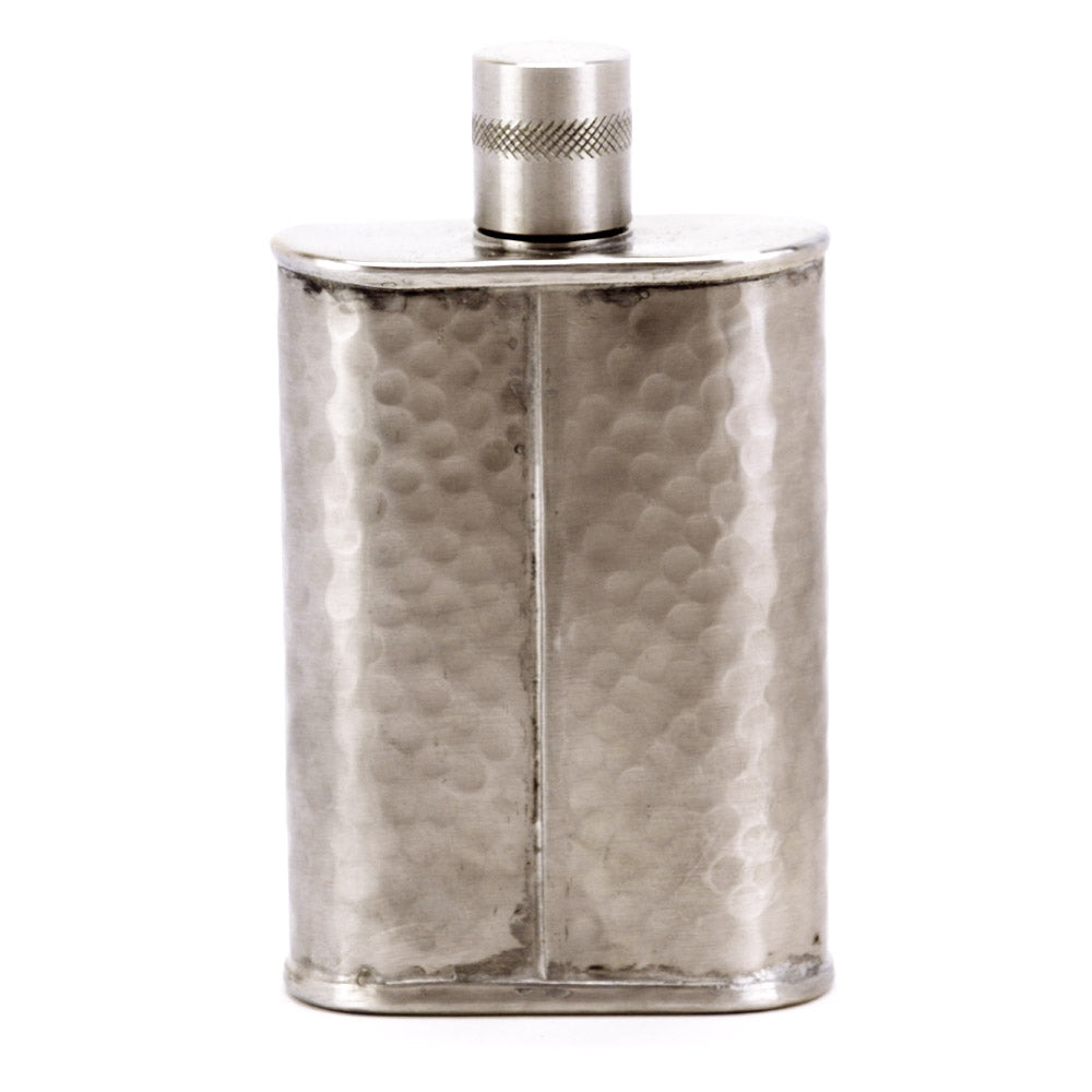Wolf Hammered Stainless Steel Flask – Bold Handcrafted Design