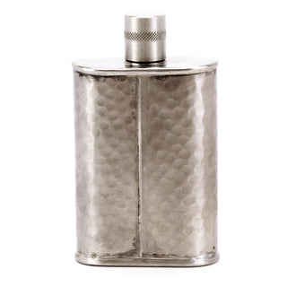 Wolf Hammered Stainless Steel Flask – Bold Handcrafted Design