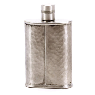 Wolf Hammered Stainless Steel Flask – Bold Handcrafted Design