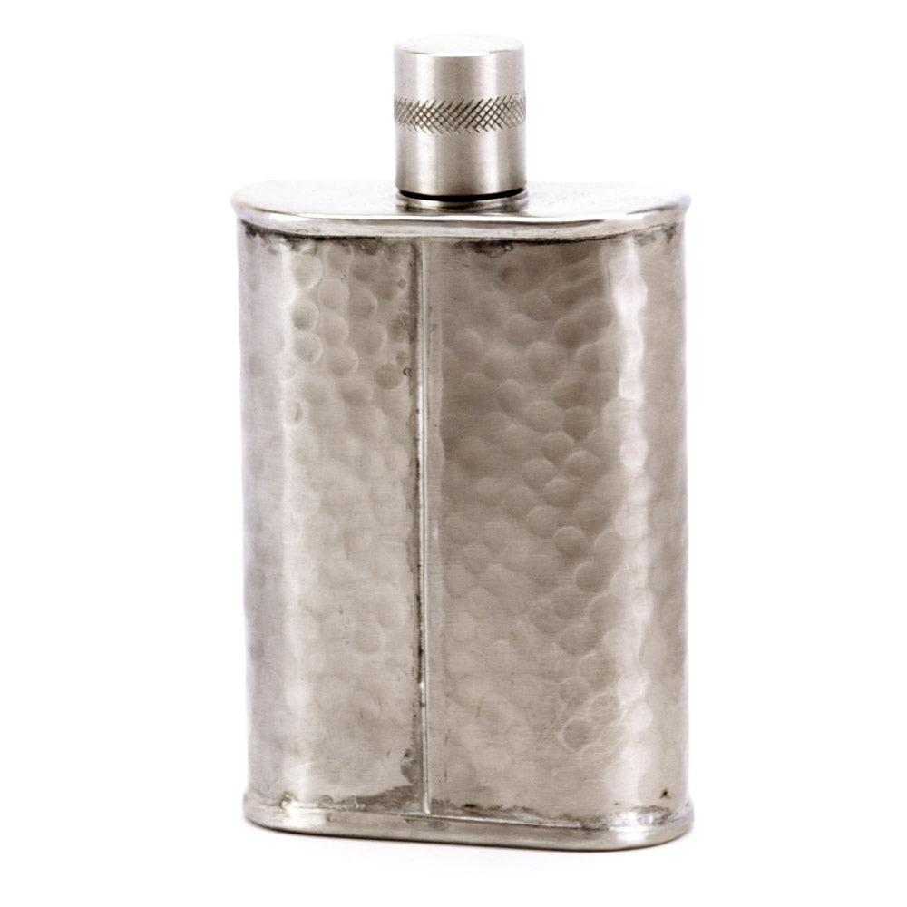 Wolf Hammered Stainless Steel Flask – Bold Handcrafted Design