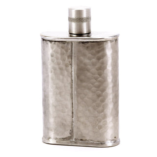 Wolf Hammered Stainless Steel Flask – Bold Handcrafted Design