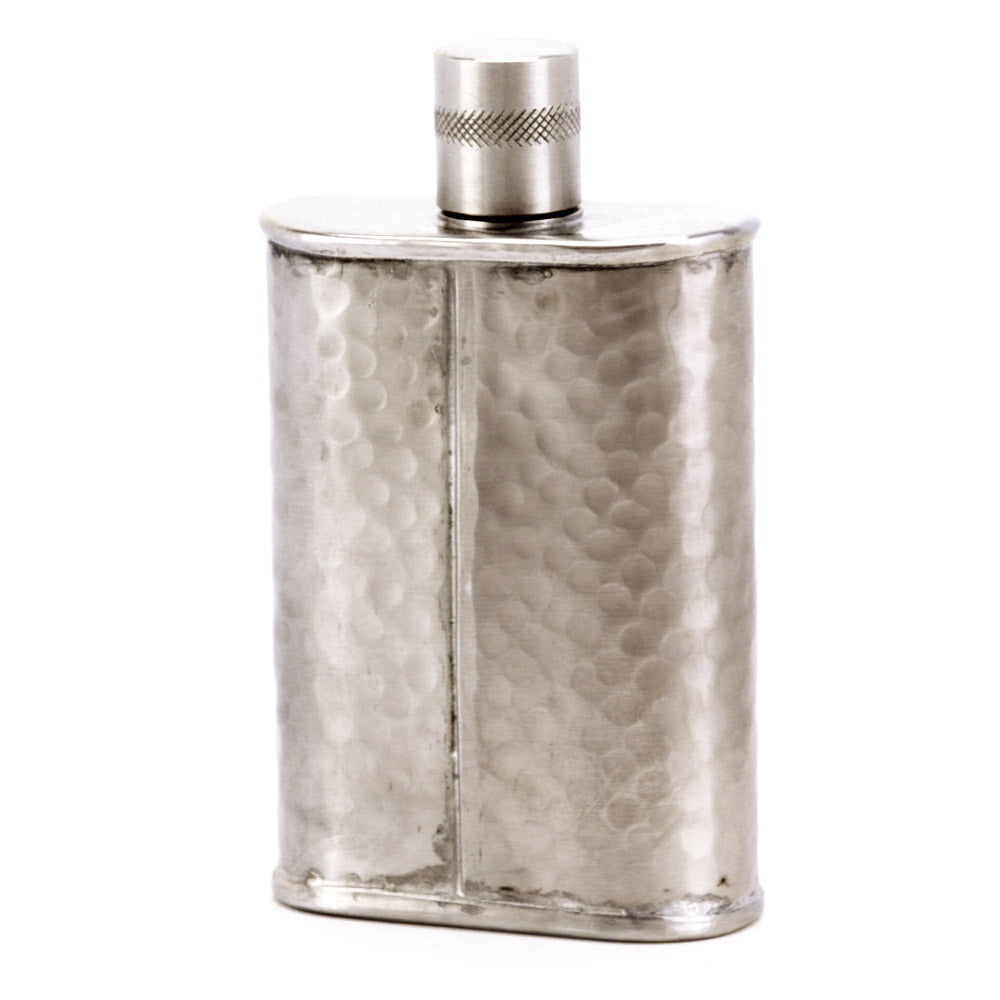 Wolf Hammered Stainless Steel Flask – Bold Handcrafted Design