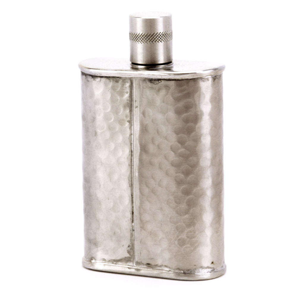 Wolf Hammered Stainless Steel Flask – Bold Handcrafted Design