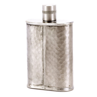 Wolf Hammered Stainless Steel Flask – Bold Handcrafted Design