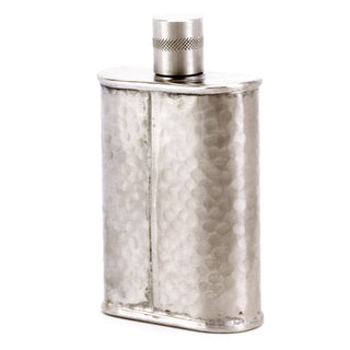 Wolf Hammered Stainless Steel Flask – Bold Handcrafted Design