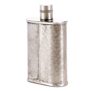 Wolf Hammered Stainless Steel Flask – Bold Handcrafted Design