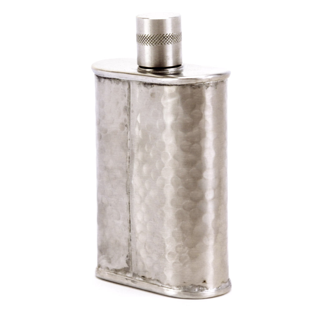 Wolf Hammered Stainless Steel Flask – Bold Handcrafted Design