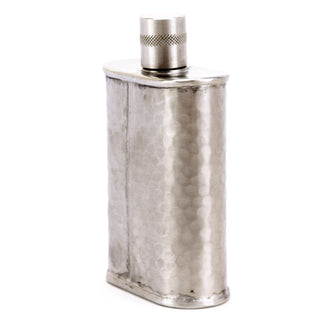Wolf Hammered Stainless Steel Flask – Bold Handcrafted Design
