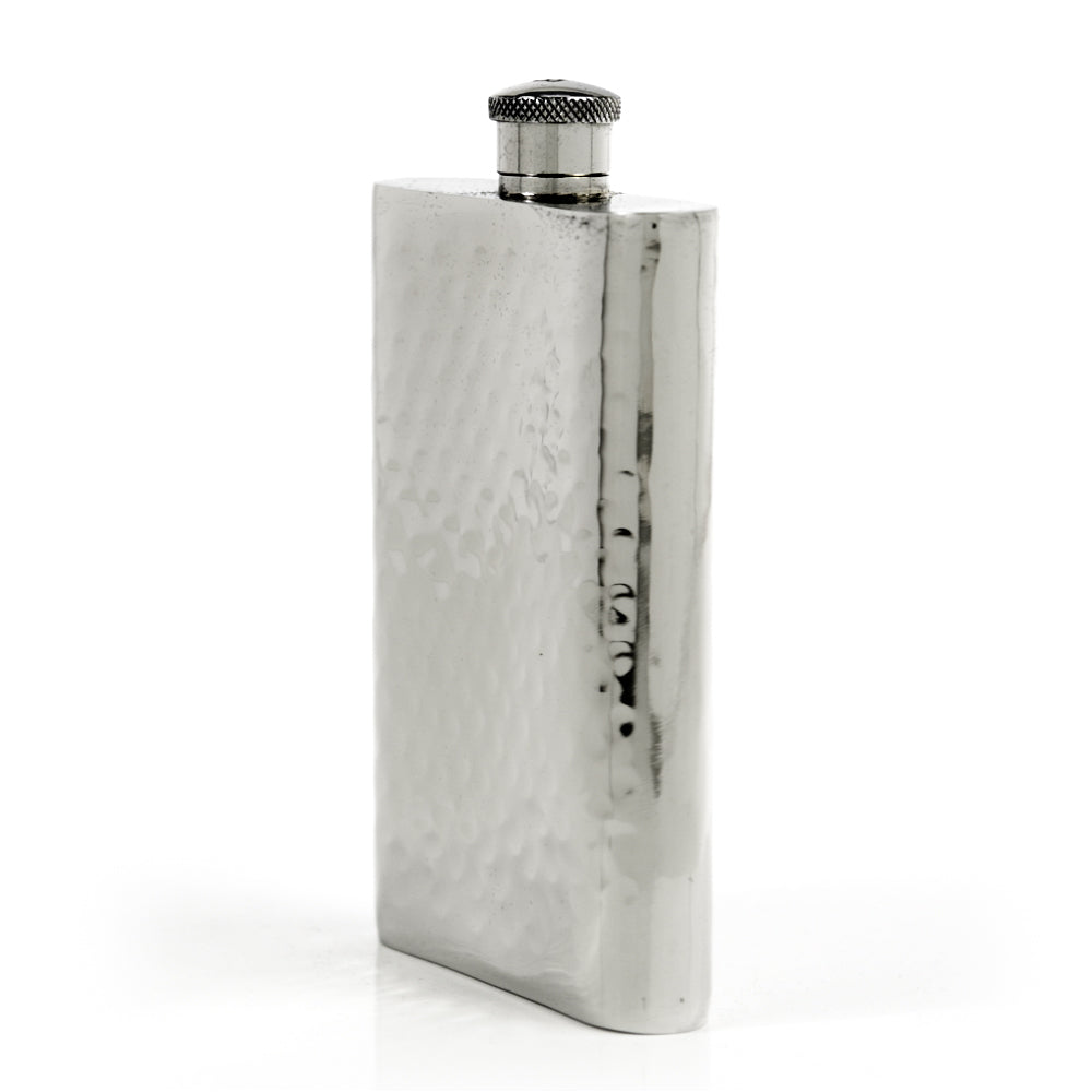 Pioneer Hammered Pewter Flask – Distinctive Handcrafted Heirloom Design
