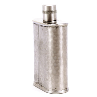 Wolf Hammered Stainless Steel Flask – Bold Handcrafted Design
