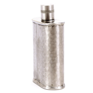 Wolf Hammered Stainless Steel Flask – Bold Handcrafted Design