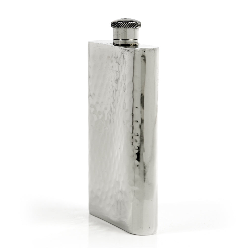 Pioneer Hammered Pewter Flask – Distinctive Handcrafted Heirloom Design