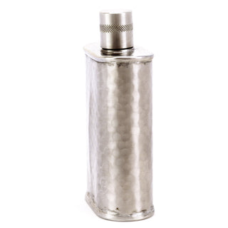 Wolf Hammered Stainless Steel Flask – Bold Handcrafted Design