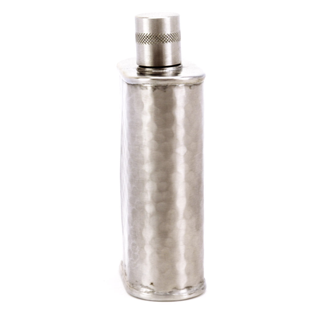 Wolf Hammered Stainless Steel Flask – Bold Handcrafted Design