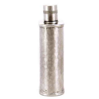 Wolf Hammered Stainless Steel Flask – Bold Handcrafted Design