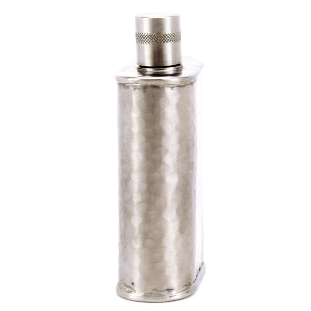 Wolf Hammered Stainless Steel Flask – Bold Handcrafted Design