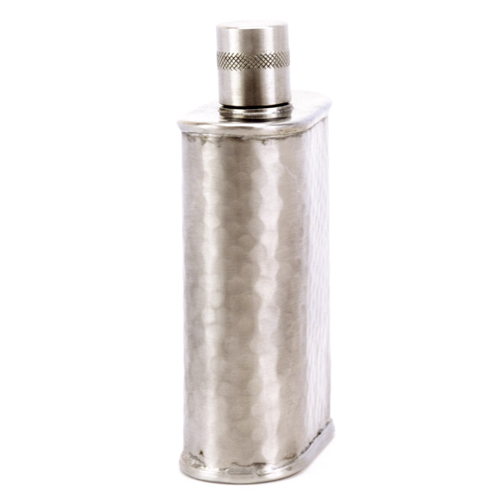 Wolf Hammered Stainless Steel Flask – Bold Handcrafted Design
