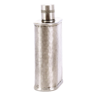 Wolf Hammered Stainless Steel Flask – Bold Handcrafted Design