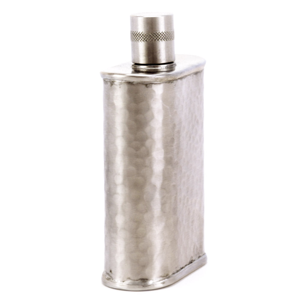 Wolf Hammered Stainless Steel Flask – Bold Handcrafted Design