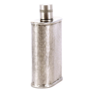 Wolf Hammered Stainless Steel Flask – Bold Handcrafted Design