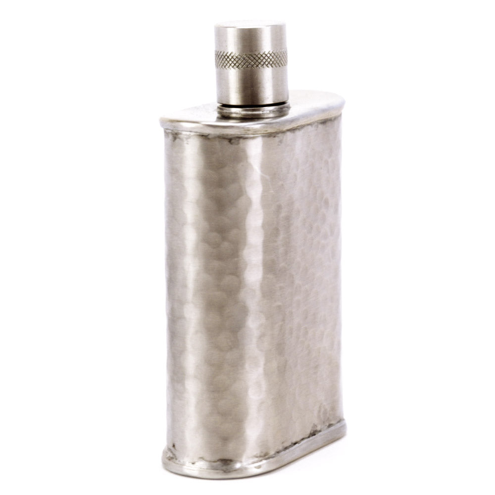 Wolf Hammered Stainless Steel Flask – Bold Handcrafted Design