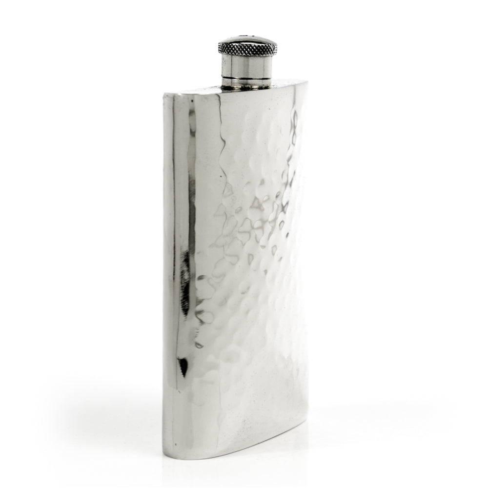 Pioneer Hammered Pewter Flask – Distinctive Handcrafted Heirloom Design